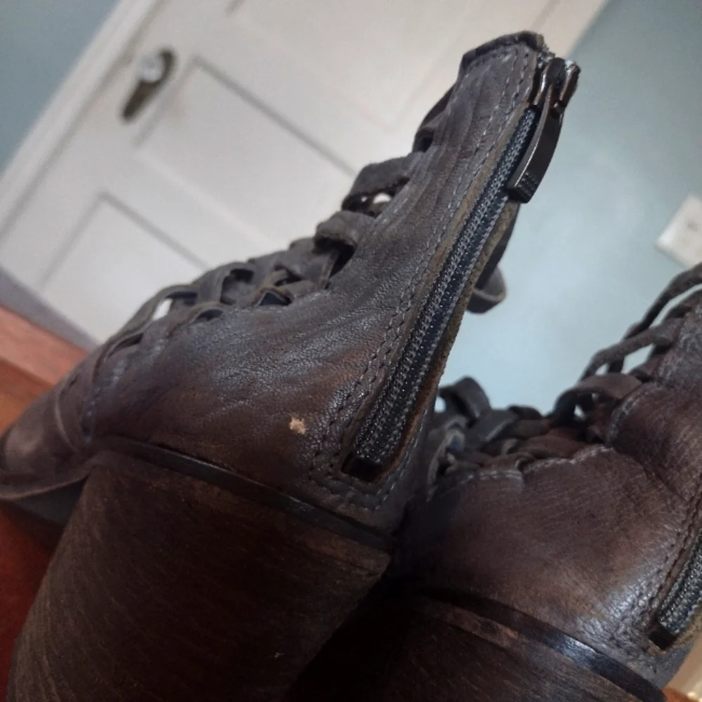 Free People Carrera Woven Leather Ankle Boots - Picture 7 of 11